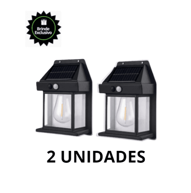 Luminária Solar Impermeável com Sensor - Eco Lux